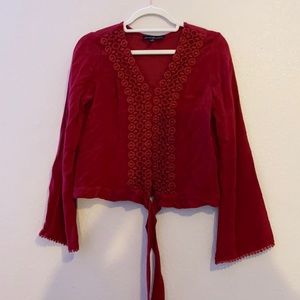 red blouse